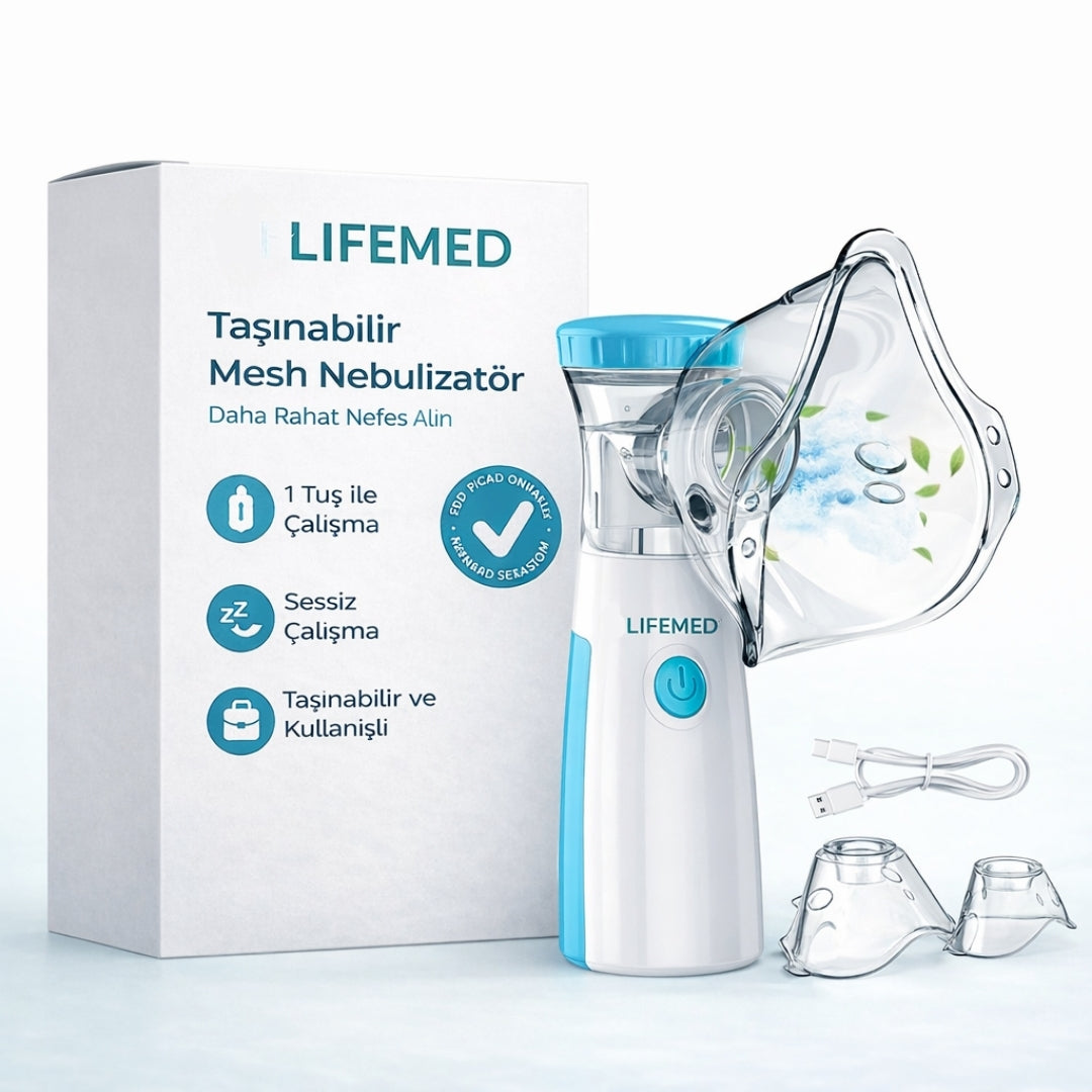 LifeMed™  Taşınabilir Nebulizatör (Buhar Makinesi)